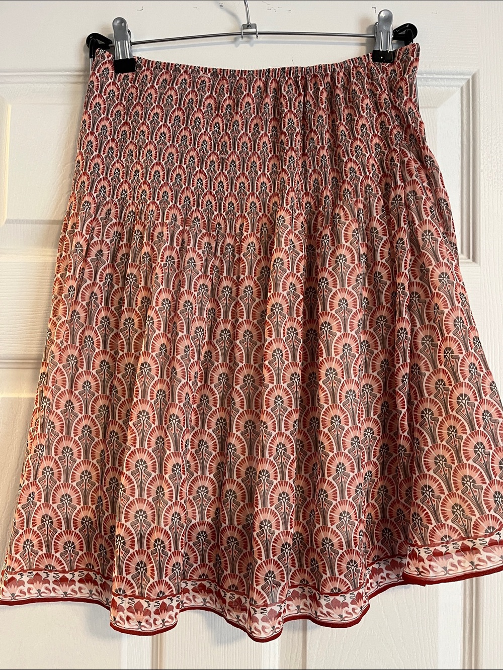 Max Studio Coral Print Skater Skirt